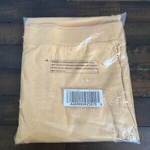 Soul Women's Pants Sz XL Regular Nourish Knit Straight Pant Mineral Yellow NEW